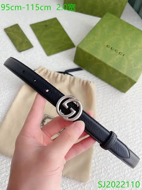 Gucci belt 20mmX95-115cm 7D01